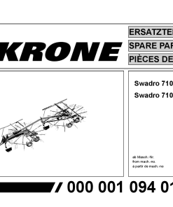Krone Swadro_710-20_710-26T Rotary Rake Parts manual catalog PDF Download