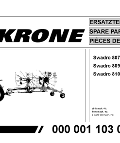Krone Swadro_807_809_810 Rotary Rake Parts manual catalog PDF Download