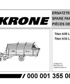 Krone Titan_4-25_4-32_L Forage Wagon Parts manual catalog PDF Download