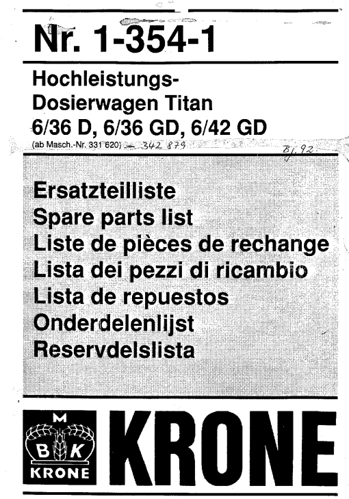 Krone Titan_6-36_6-42_D_GD Forage Wagon Parts manual catalog PDF Download