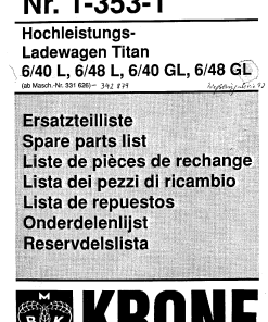 Krone Titan_6-40_6-48_L_GL Forage Wagon Parts manual catalog PDF Download
