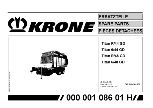 Krone Titan_6-44_6-48_R-44_R-48_GD Forage Wagon Parts manual catalog PDF Download
