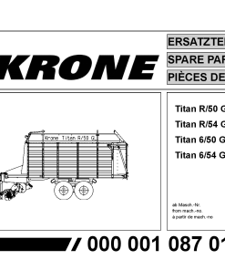 Krone Titan_6-50_6-54_R-50_R-54_GL Forage Wagon Parts manual catalog PDF Download