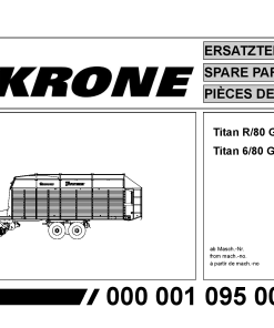 Krone Titan_6-80_R-80_GL Forage Wagon Parts manual catalog PDF Download