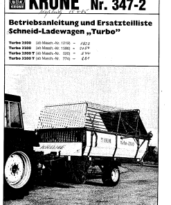 Krone Turbo_2500_3200_T Forage Wagon Parts manual catalog PDF Download