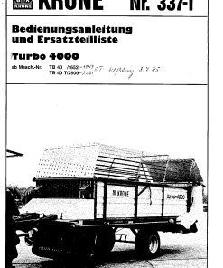 Krone Turbo_4000_TB40 Forage Wagon Parts manual catalog PDF Download