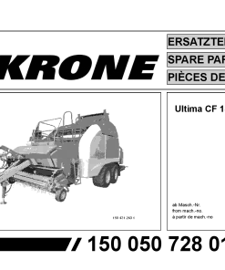 Krone Ultima_CF155_XC Round Baler Parts manual catalog PDF Download
