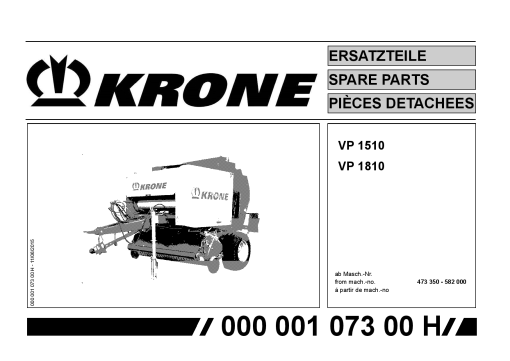 Krone Vario_Pack_1510_1810 Round Baler Parts manual catalog PDF Download