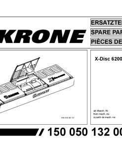 Krone X-Disc_6200 Forage Harvester Parts manual catalog PDF Download