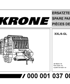 Krone XXL-6-GL Forage Wagon Parts manual catalog PDF Download