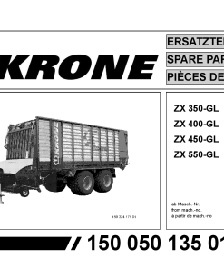Krone ZX_350_400_450_550 Forage Wagon Parts manual catalog PDF Download