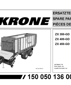 Krone ZX_350_400_450_GD Forage Wagon Parts manual catalog PDF Download