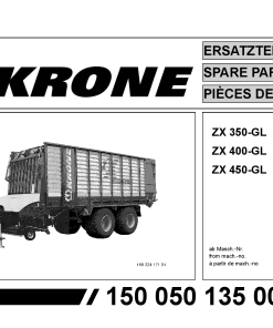 Krone ZX_350_400_450_GL Forage Wagon Parts manual catalog PDF Download