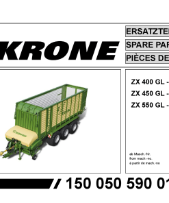Krone ZX_400_450_550_GL Forage Wagon Parts manual catalog PDF Download
