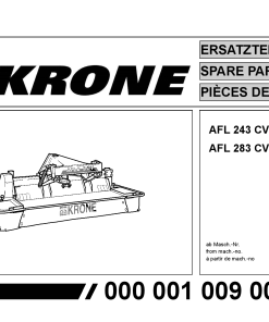 KroneAL_243_283 Disc Mower Parts manual catalog PDF Download