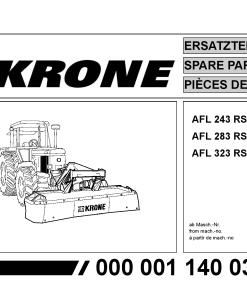 KroneAL_243_283_323_RS Disc Mower Parts manual catalog PDF Download