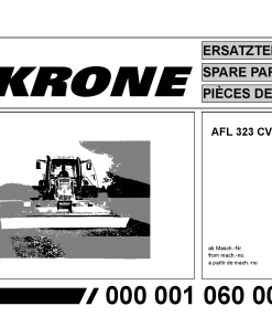 KroneAL_323 Disc Mower Parts manual catalog PDF Download