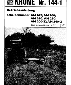 KroneA_165_200_240_280_Z_1984 Disc Mower Parts manual catalog PDF Download