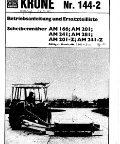 KroneA_166_201_241_281_1985 Disc Mower Parts manual catalog PDF Download