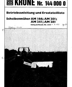 KroneA_166_201_241_281_1987 Disc Mower Parts manual catalog PDF Download