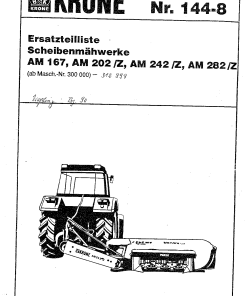 KroneA_167_202_242_282_Z_1990 Disc Mower Parts manual catalog PDF Download
