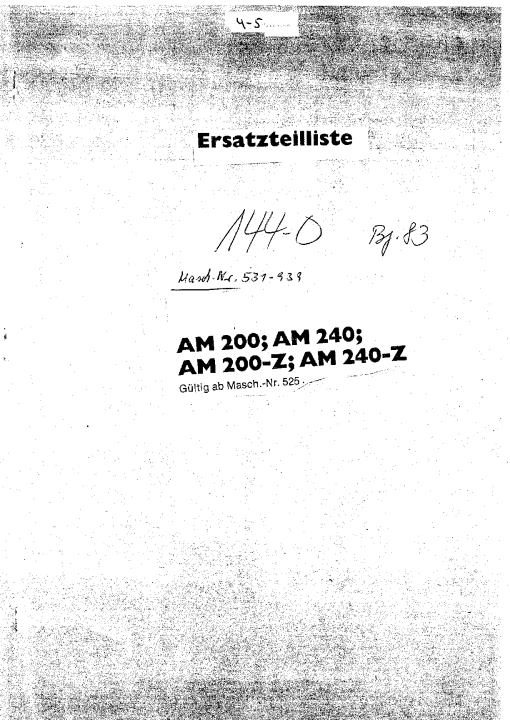 KroneA_200_240_1983 Disc Mower Parts manual catalog PDF Download