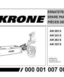 KroneA_203_243_283_323_S Disc Mower Parts manual catalog PDF Download