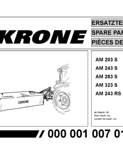 KroneA_203_243_283_323_S_RS Disc Mower Parts manual catalog PDF Download