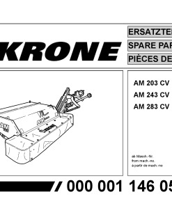 KroneA_203_243_283_CV Disc Mower Parts manual catalog PDF Download