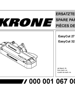 KroneEyC_27_32 Disc Mower Parts manual catalog PDF Download