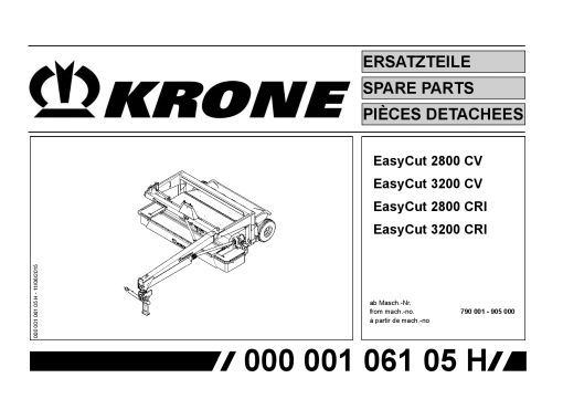 KroneEyC_2800_3200_CV_CRI_2 Disc Mower Parts manual catalog PDF Download