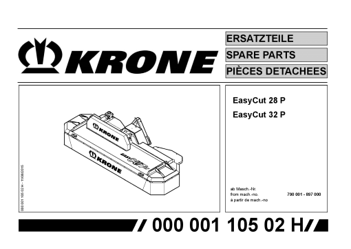 KroneEyC_28_32_ Disc Mower Parts manual catalog PDF Download
