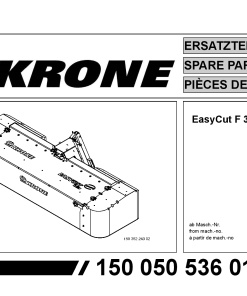 KroneEyC_320_ Disc Mower Parts manual catalog PDF Download