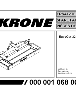 KroneEyC_32_CV Disc Mower Parts manual catalog PDF Download