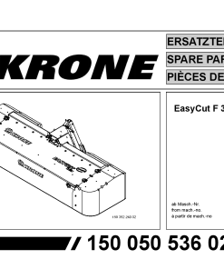 KroneEyC_360_ Disc Mower Parts manual catalog PDF Download