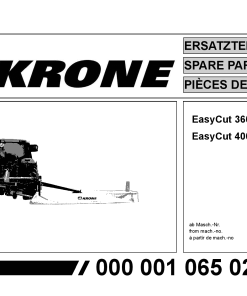 KroneEyC_360_400_3 Disc Mower Parts manual catalog PDF Download