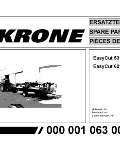 KroneEyC_5310_6210_CV Disc Mower Parts manual catalog PDF Download