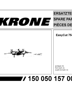 KroneEyC_7540 Disc Mower Parts manual catalog PDF Download