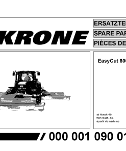KroneEyC_8000_CV Disc Mower Parts manual catalog PDF Download