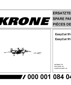 KroneEyC_9140 Disc Mower Parts manual catalog PDF Download