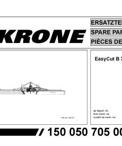KroneEyC_B750 Disc Mower Parts manual catalog PDF Download