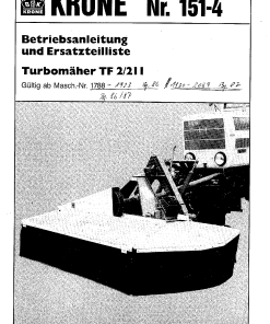 KroneT2-211 Disc Mower Parts manual catalog PDF Download