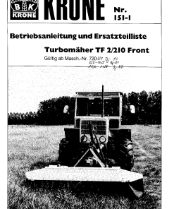 KroneT2_210_ Disc Mower Parts manual catalog PDF Download