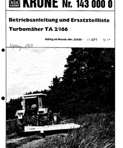 KroneTA2-166_1987 Disc Mower Parts manual catalog PDF Download
