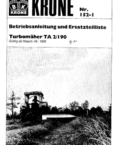 KroneTA2-190_1981 Disc Mower Parts manual catalog PDF Download