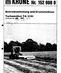 KroneTA2-191_1987 Disc Mower Parts manual catalog PDF Download