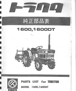 Kubota B1600_B1600DT Tractor Parts manual catalog PDF Download