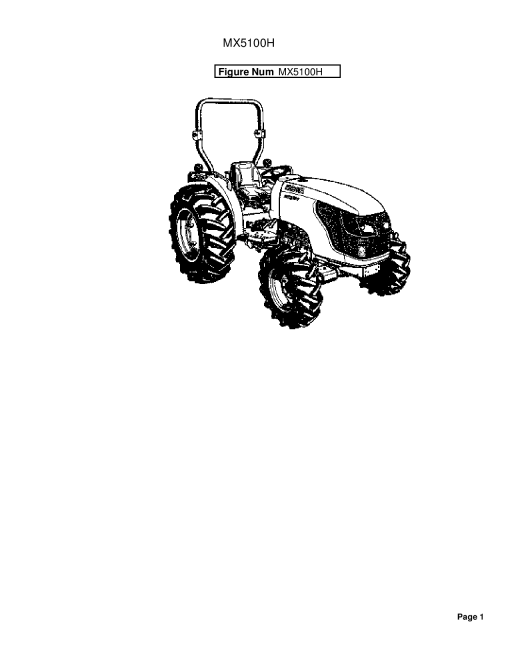 Kubota MX5100HST Tractor Parts manual catalog PDF Download