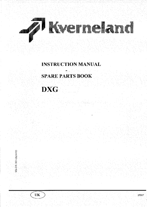 Kverneland DXG Parts manual catalog PDF Download