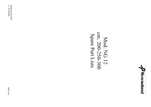 Kverneland NG12_250 Parts manual catalog PDF Download